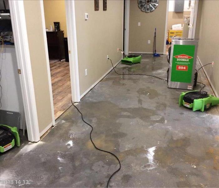 Effects of a failed water supply line in Advance, North Carolina